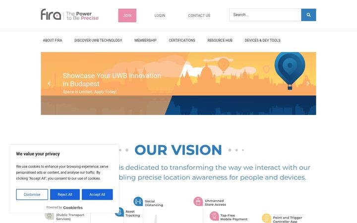 Screenshot of firaconsortium.org
