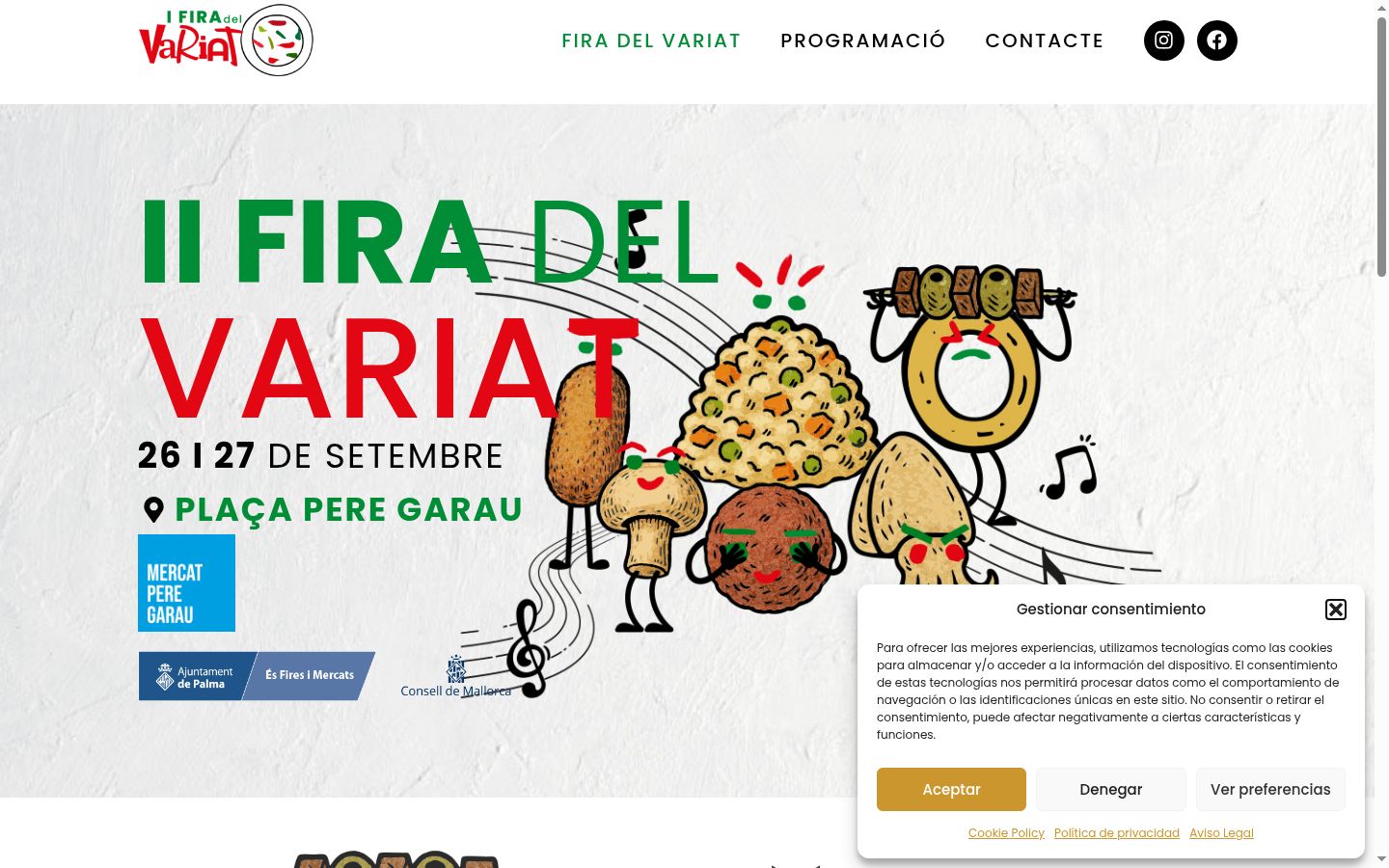 Screenshot del banner di consenso mostrato prima di qualsiasi interazione