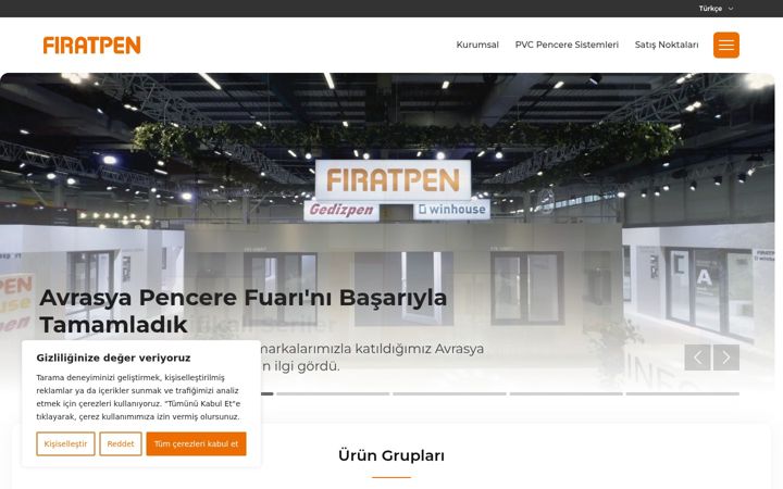 Snimka zaslona za firatpen.com.tr