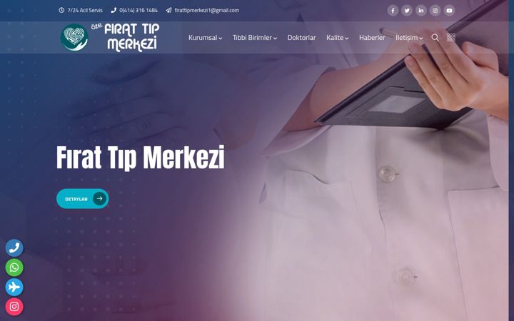 Screenshot of firattipmerkezi.com