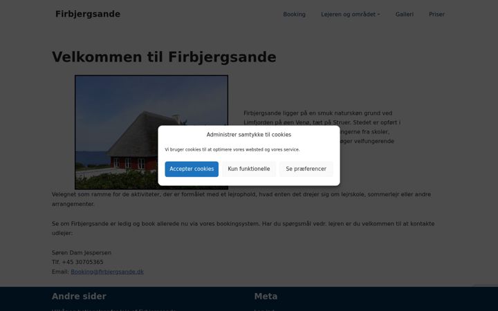 Screenshot of firbjergsande.dk