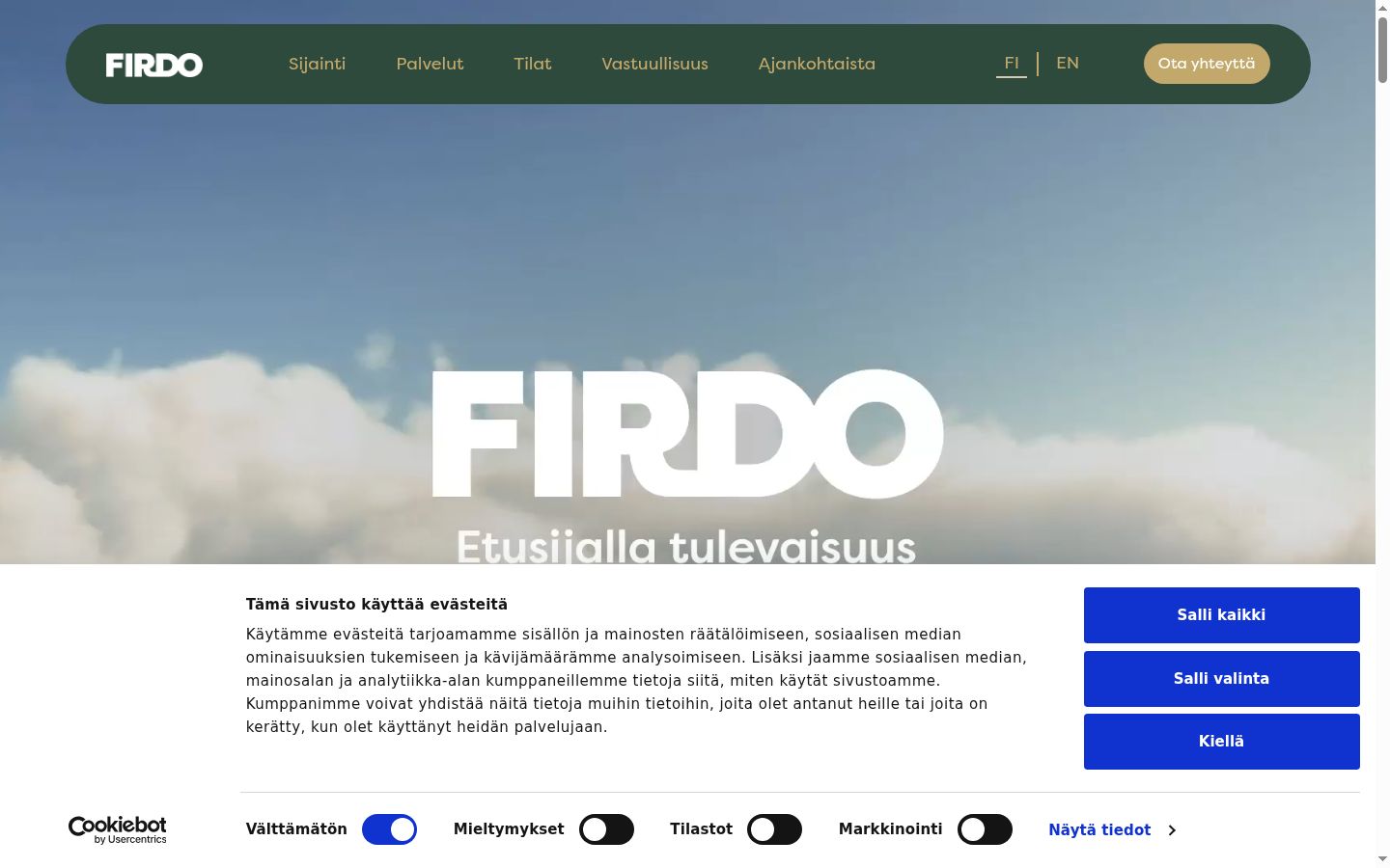 Sutikimo reklamjuostės, rodytos prieš bet kokią sąveiką, ekrano kopija