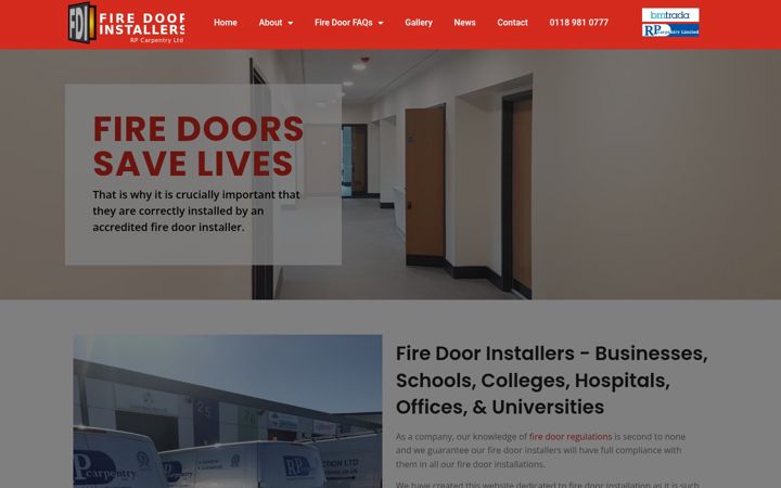 Screenshot ta' fire-door-installers.co.uk