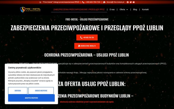 Screenshot of fire-instal.pl