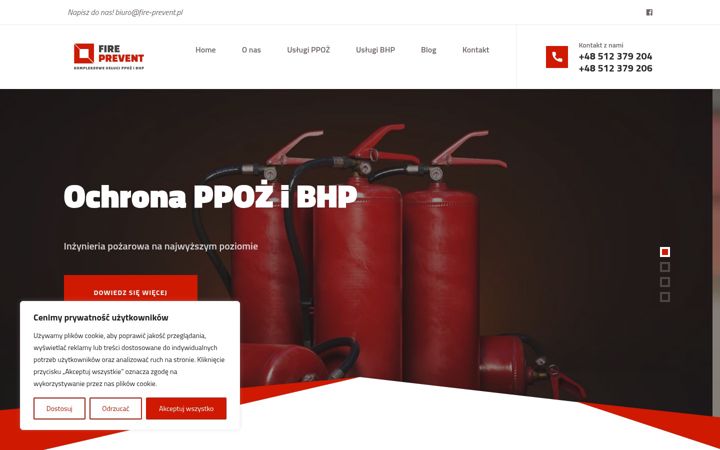 Screenshot of fire-prevent.pl