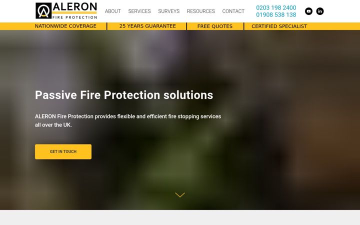 Screenshot ta' fire-proof.co.uk