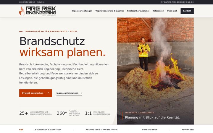 Ekrānuzņēmums no fire-risk-engineering.de