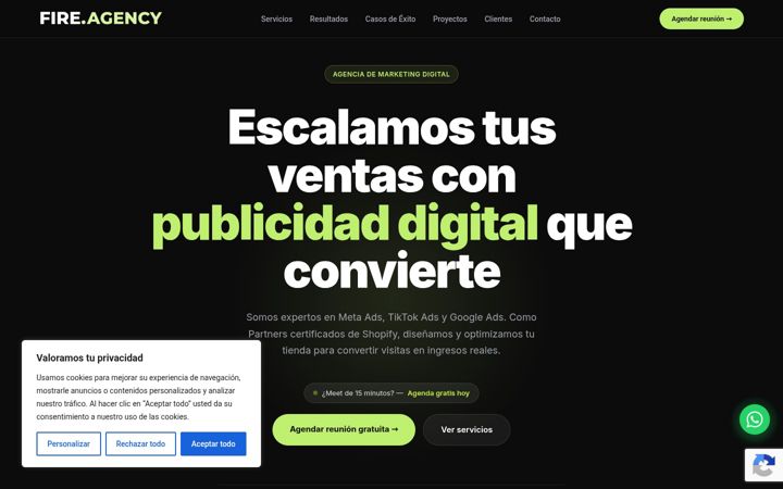 Screenshot of fireagencia.com