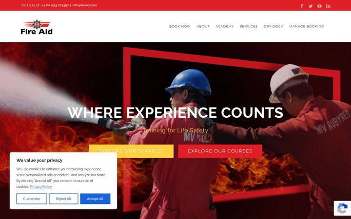 Screenshot ta' fireaid.com