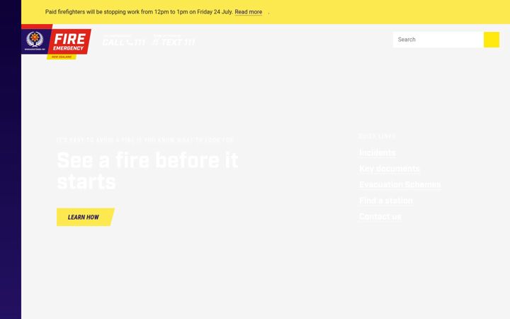 Screenshot di fireandemergency.nz