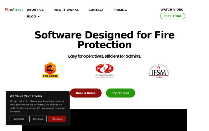 Screenshot of firearrest.com