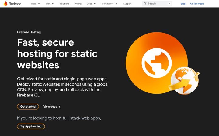 Screenshot ta' firebaseapp.com