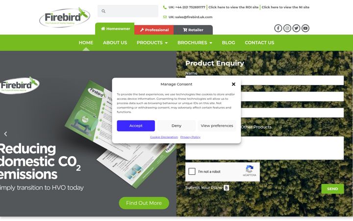 Screenshot of firebird.uk.com