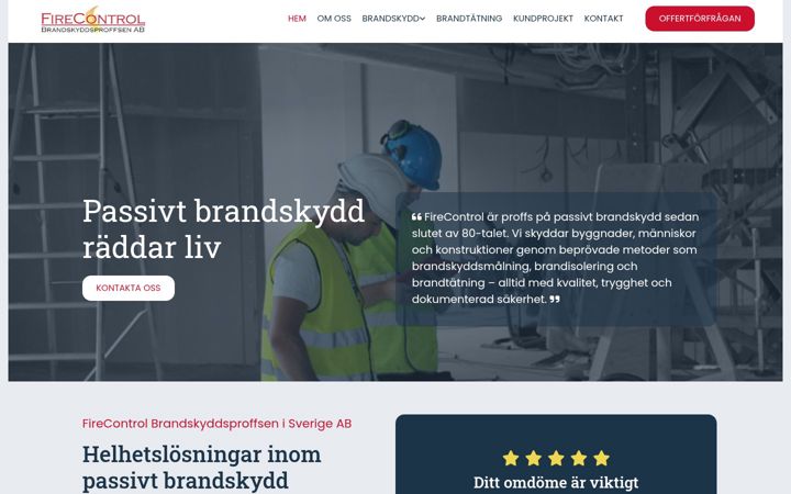 Screenshot of firecontrol.se