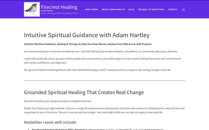 Screenshot of firecresthealing.com
