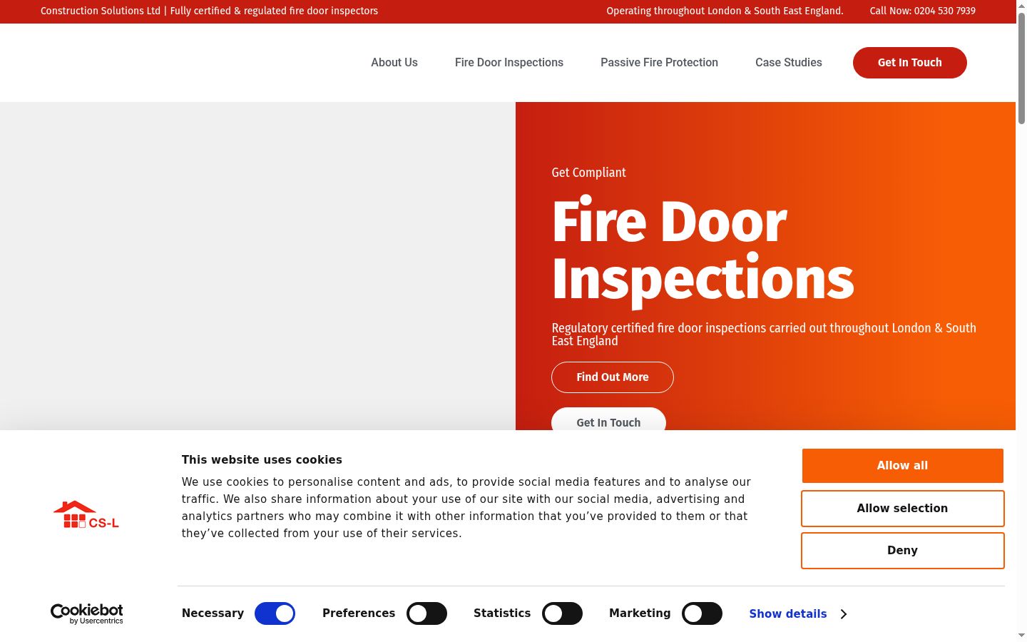 Screenshot del banner di consenso mostrato prima di qualsiasi interazione