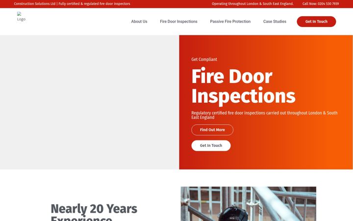 Snímek obrazovky firedoor-inspections.co.uk