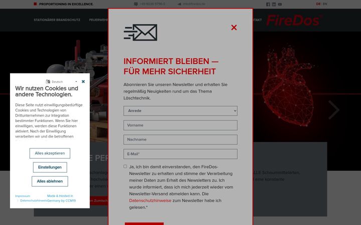 Screenshot of firedos.de