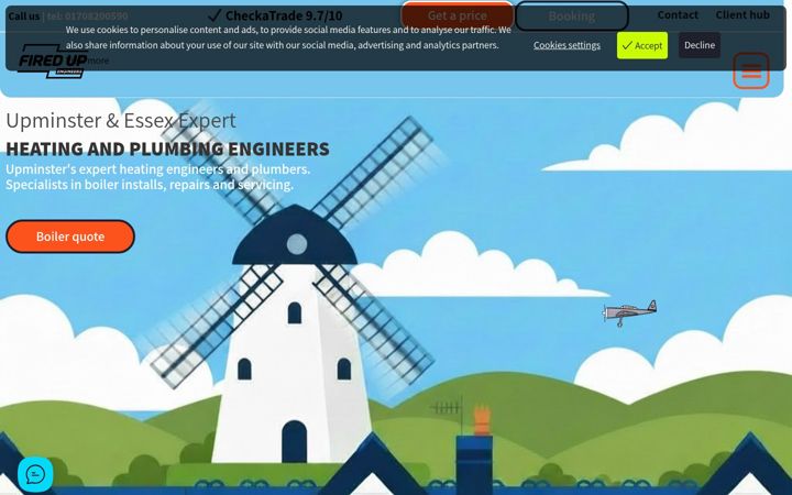 Snímek obrazovky firedupengineers.co.uk