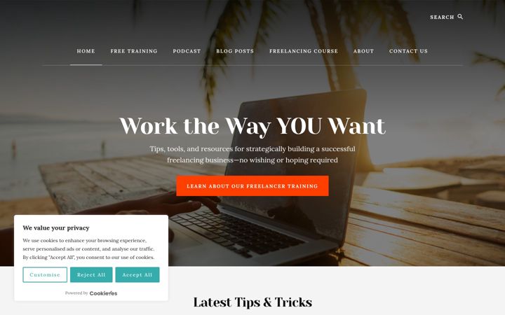 Screenshot of firedupfreelance.com