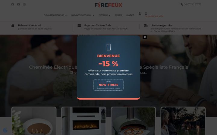 Screenshot of firefeux.fr