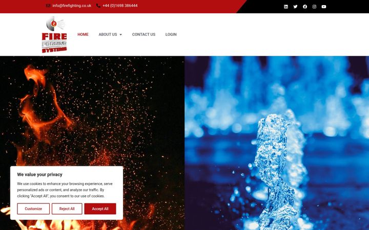 Screenshot of firefighting.co.uk