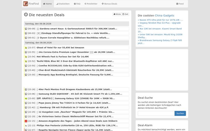Screenshot of firefind.de
