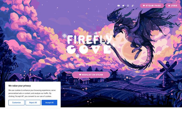 Screenshot of fireflycove.ca