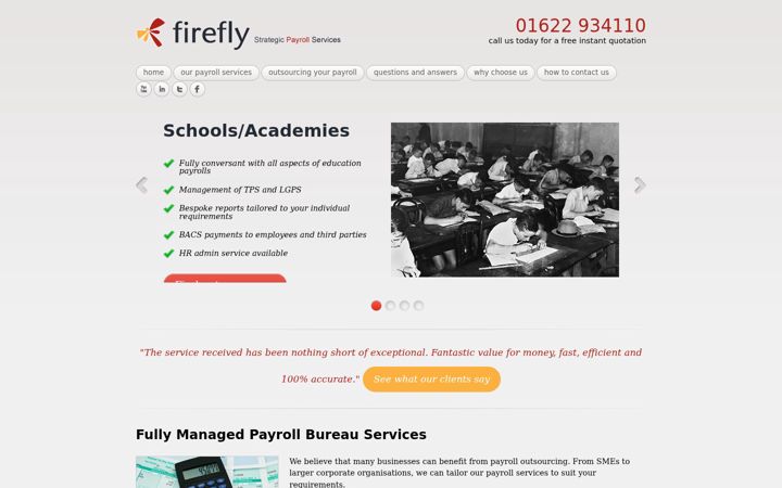 Screenshot of fireflypayroll.com