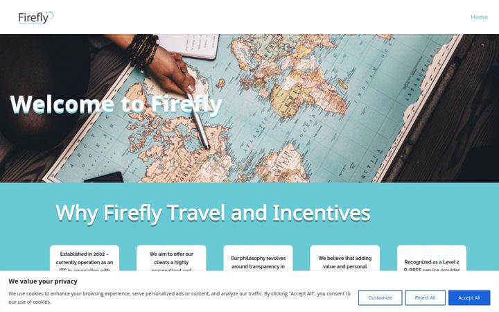 Screenshot of fireflytravel.co.za