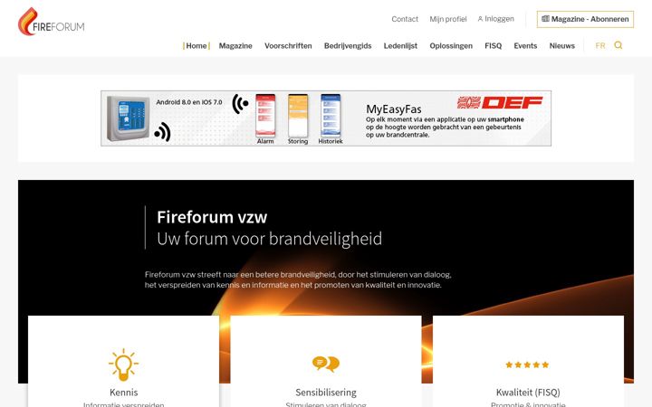 Екранна снимка на fireforum.be