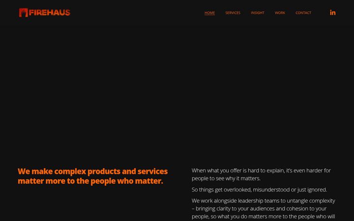 Screenshot of firehaus.co.uk
