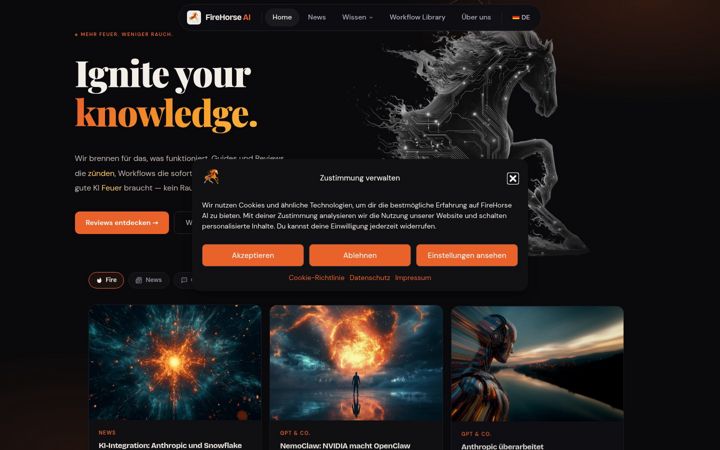 Screenshot di firehorse-ai.de
