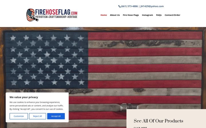 Screenshot of firehoseflag.com