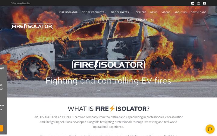 Screenshot of fireisolator.com