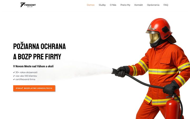 Screenshot of firekont.sk