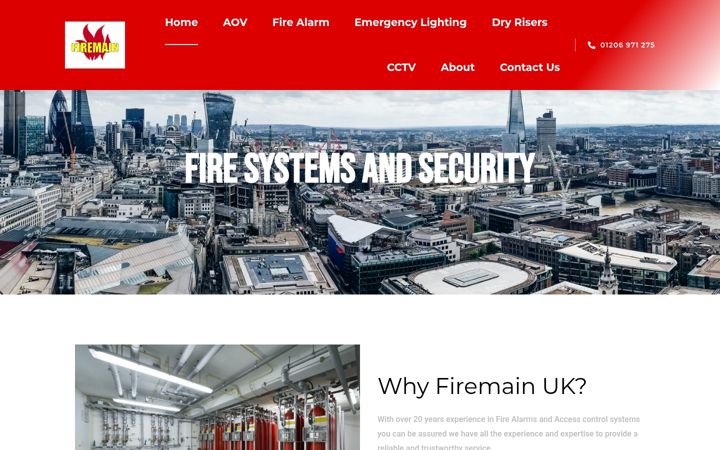 Screenshot of firemainuk.com