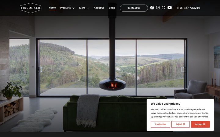 Screenshot ta' firemaker.co.uk
