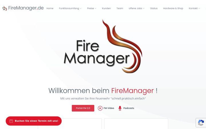 Screenshot of firemanager.de