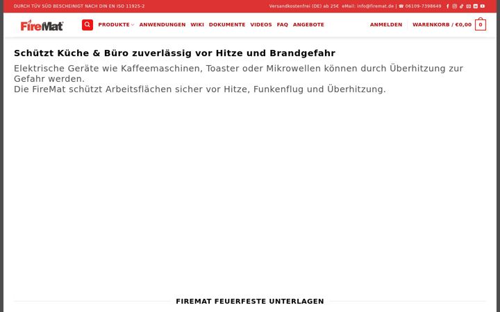 Screenshot di firemat.de
