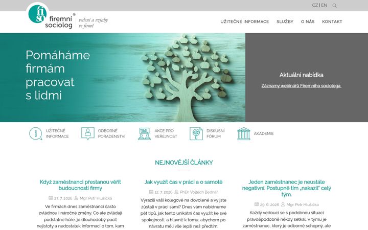 Screenshot of firemni-sociolog.cz