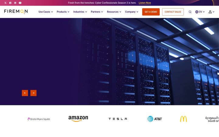 Screenshot of firemon.com
