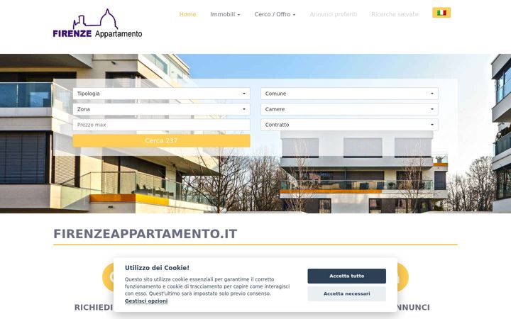Screenshot of firenzeappartamento.it