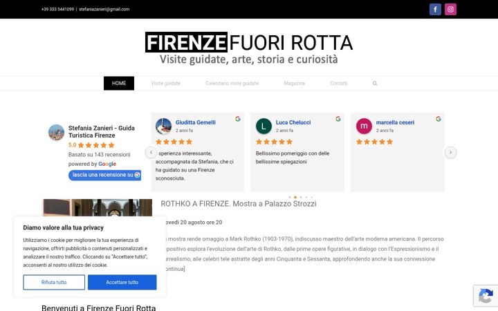 Screenshot of firenzefuorirotta.it