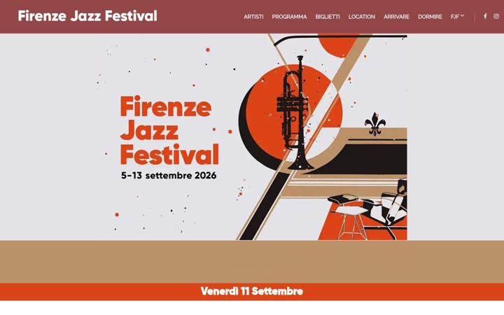 Snímek obrazovky firenzejazzfestival.it