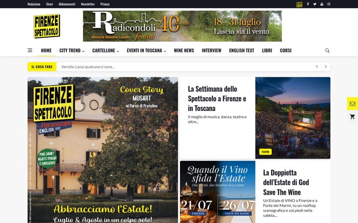 Screenshot ta' firenzespettacolo.it