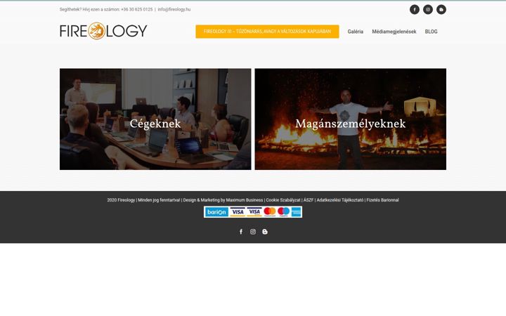 Captura de ecrã de fireology.hu