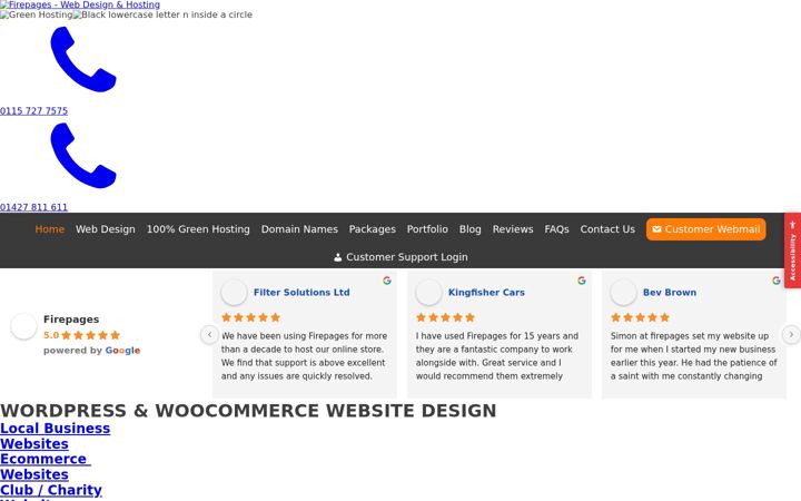 Screenshot of firepages.co.uk