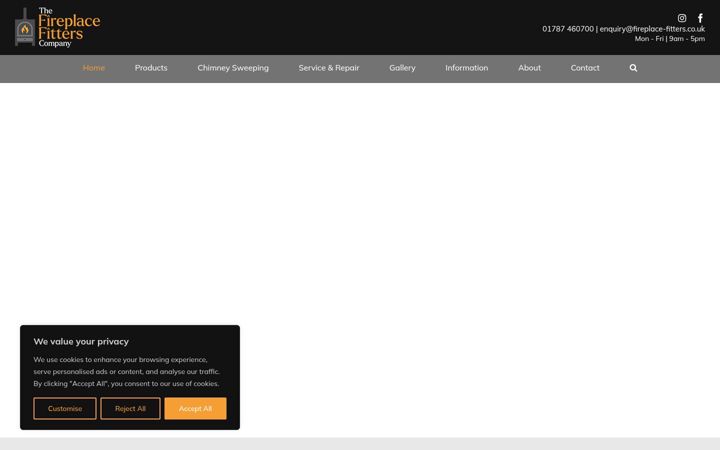 Screenshot ta' fireplace-fitters.co.uk