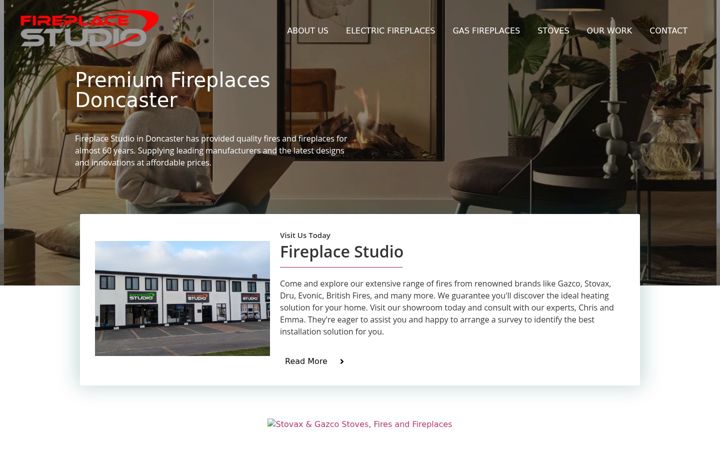 Screenshot ta' fireplace-studio.co.uk
